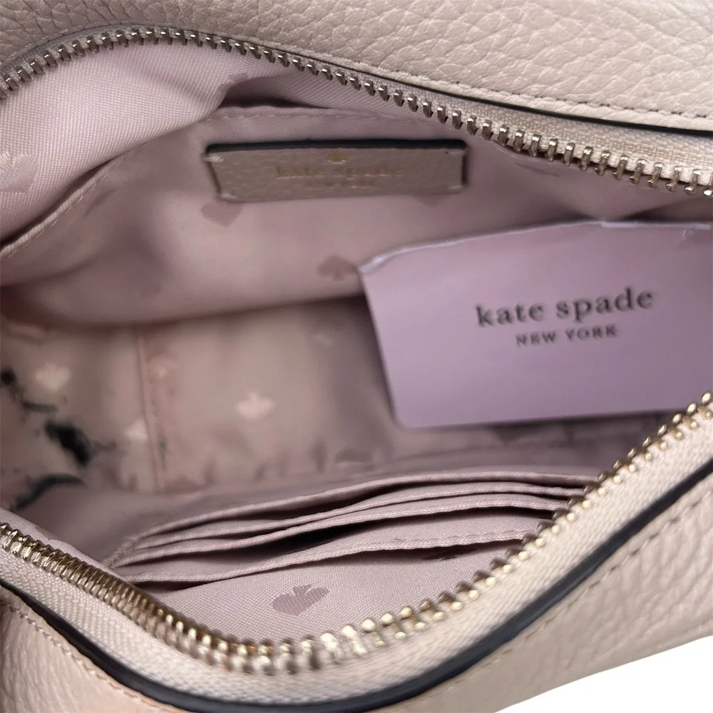 Kate Spade Kourtney Pebbled Leather Zip Around Camera Crossbody Bag